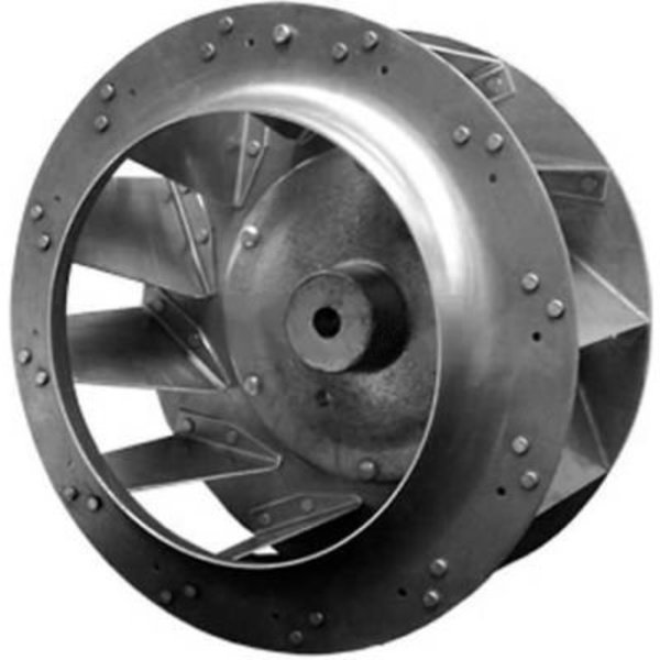 Pem Motors Backward Incline Centrifugal Wheel, Rated 3450 RPM, Riveted, Aluminum, 10in Dia., 4-13/16inW 1012